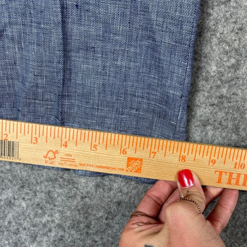 Murano Zac Classic Fit Mens Blue Baird McNutt Irish Linen Dress Pants 36x30